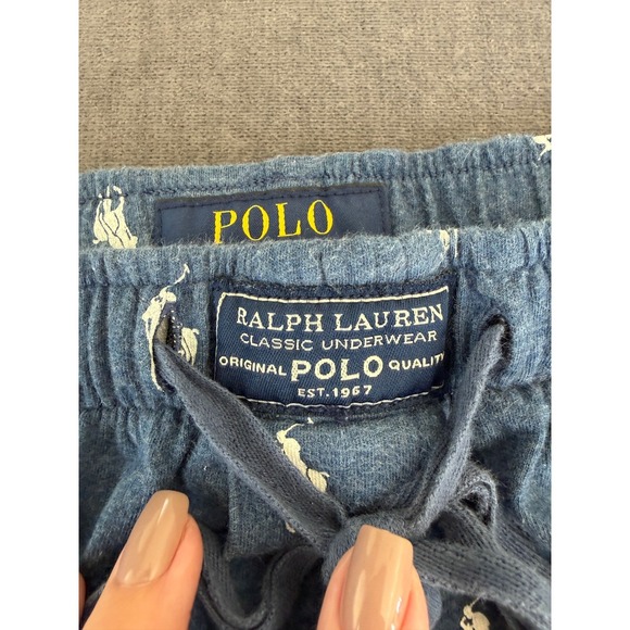 Ralph Lauren Lounge Pajama Jogger Pants Mens L Blue Coastal Casual Normcore - Picture 5 of 10